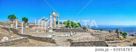 Agora in the Pergamon Ancient City, Turkey Agora in the Pergamon Ancient City, Turkey 63958767