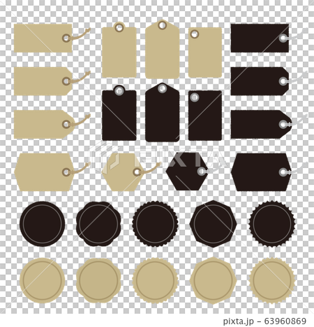 Illustration of tag and label with string - Stock Illustration ...