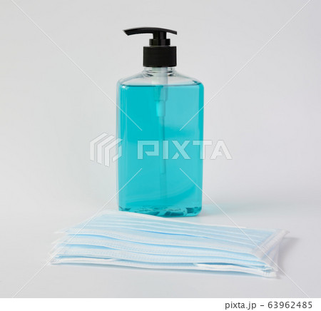 Coronavirus germ protective with blue mask and Coronavirus germ protective with blue mask and 63962485