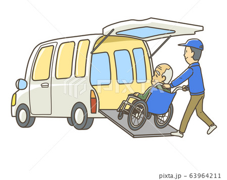 車いす仕様車による送迎イメージ 63964211