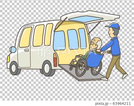 車いす仕様車による送迎イメージ 63964211
