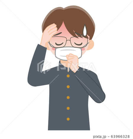 感染症対策でマスクをした男性 感染症対策でマスクをした男性 63966328