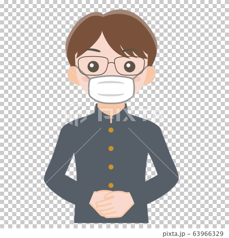 感染症対策でマスクをした男性 感染症対策でマスクをした男性 63966329