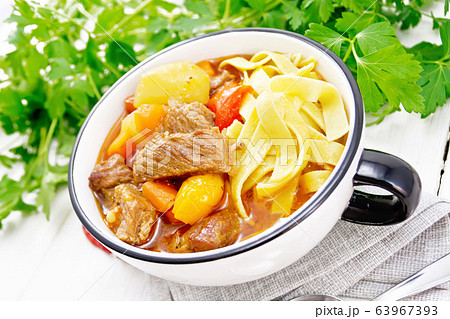 Lagman in bowl on board Lagman in bowl on board 63967393