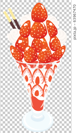 苺パフェのイラスト 63967470