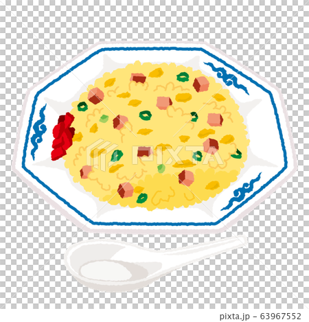 チャーハン 焼きめしのイラストのイラスト素材