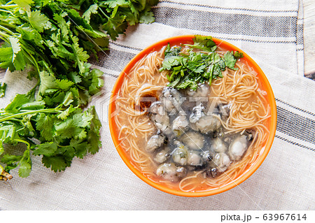 蚵仔麵線 、タイパ麺、ソウルフード麺線、台湾麵線、そうめん、カキ、牡蠣、カキ入りそうめん 蚵仔麵線 、タイパ麺、ソウルフード麺線、台湾麵線、そうめん、カキ、牡蠣、カキ入りそうめん 63967614