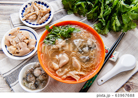 台湾風そうめん、台湾麵線、大腸そうめん、大腸麺線、大腸、牡蠣、カキ入りそうめん 63967688