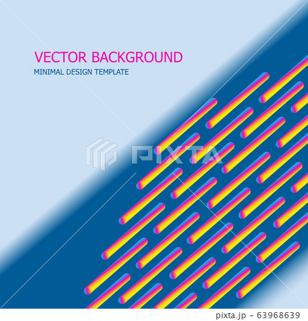 Vector template with repeated sticks on blue. Modern geometric abstract illustration with staves. 63968639