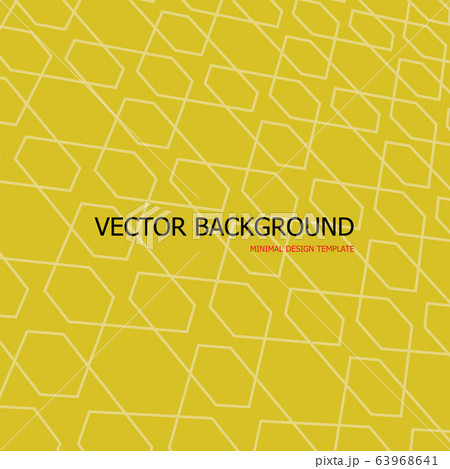 Yellow hexagons geometric pattern texture or background. Abstract vector illustration. 63968641