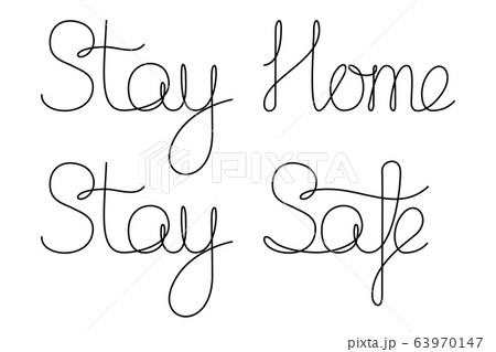 Stay Home Stay Safe Lettering Isolation Quarantine 63970147
