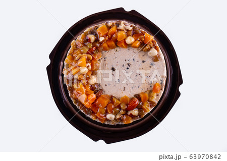 Berry cake with nuts in packaging 63970842