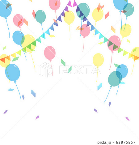 風船と三角旗のイラスト素材 風船と三角旗のイラスト素材