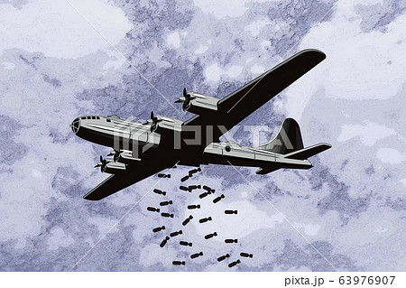 爆撃機イメージのイラスト素材