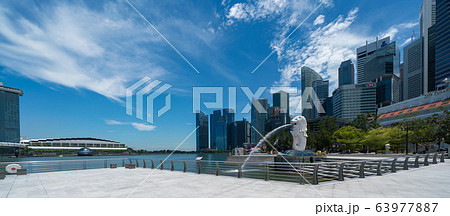 シンガポール・マーライオンパーク　人なし 63977887