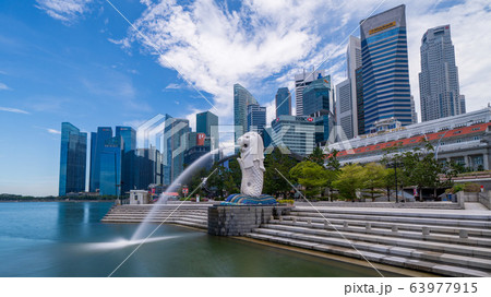 シンガポール・マーライオンパーク　人なし 63977915