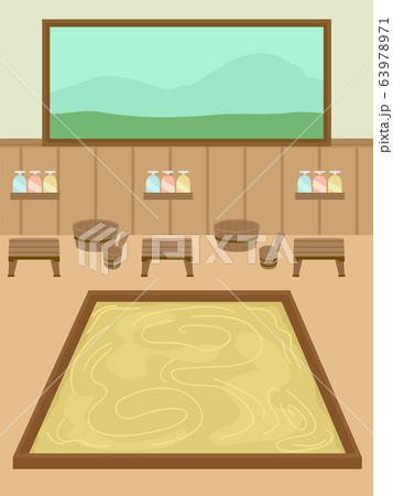Onsen Bathhouse Indoors Illustration 63978971