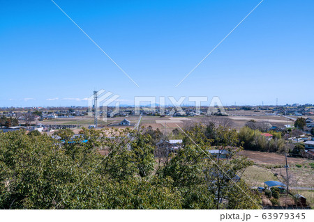 ポンポン山公園　ポンポン山山頂付近からの景観　埼玉県吉見町　　 63979345