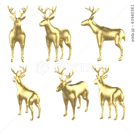 Set of polygonal deers Set of polygonal deers 63980361