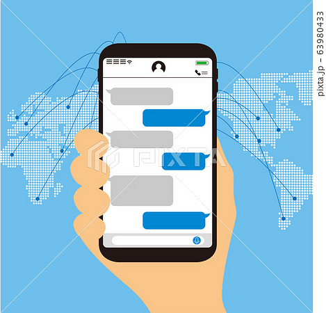 Chat app vector illustration smartphone 63980433