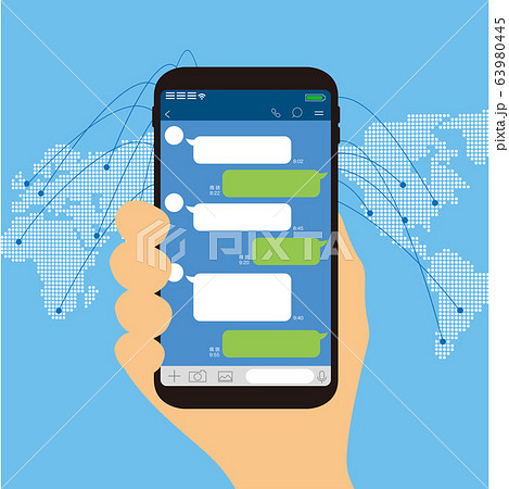 Chat app vector illustration smartphone 63980445