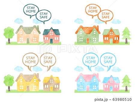外出自粛イメージのイラスト 63980510