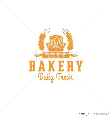 pancake, vintage bakery logo Ideas. Inspiration 63980652