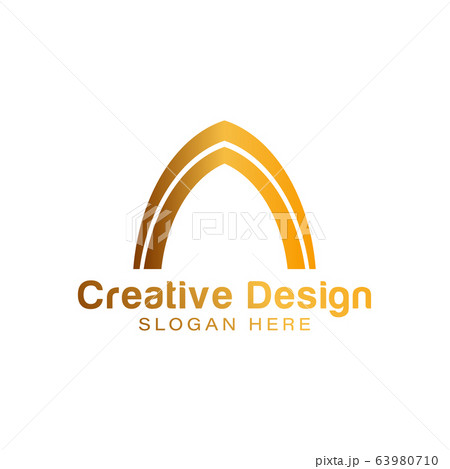 luxury gold tower, dome, mosque  logo Ideas. 63980710