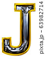 3D rendering. Uppercase Letter J. 63982714