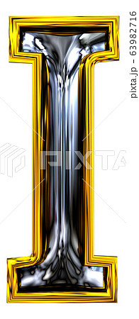 3D rendering. Uppercase Letter I. 63982716