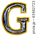 3D rendering. Uppercase Letter G. 63982723