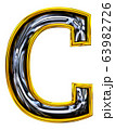 3D rendering. Uppercase Letter C. 63982726