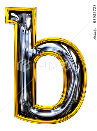 3D rendering. Lowercase Letter b. 63982728