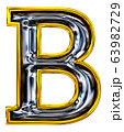 3D rendering. Uppercase Letter B. 63982729