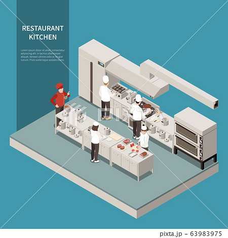 Professional Kitchen Isometric Composition  63983975
