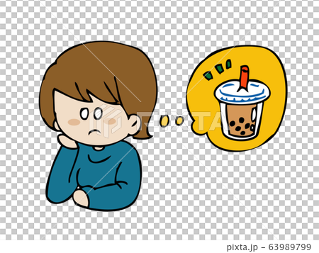 タピオカミルクティーを飲みたい女性 タピオカミルクティーを飲みたい女性 63989799