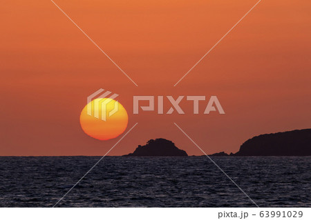 志賀島の夕日 志賀島の夕日 63991029