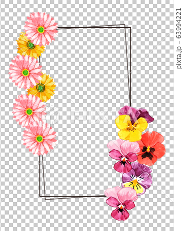 Flower Watercolor Frame Stock Illustration