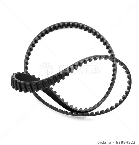 timing belt of a car on a white background timing belt of a car on a white background 63994522