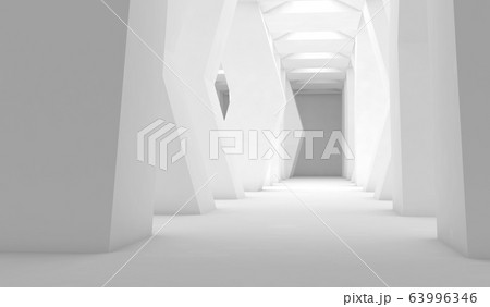 Abstract white interior, empty corridor with Abstract white interior, empty corridor with 63996346