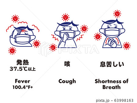 新型コロナウイルス感染症状_素材 新型コロナウイルス感染症状_素材 63998163