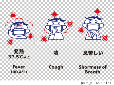 新型コロナウイルス感染症状_素材 新型コロナウイルス感染症状_素材 63998163