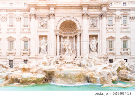Trevi Fountain, Italian: Fontana di Trevi, in Rome, Italy. Trevi Fountain, Italian: Fontana di Trevi, in Rome, Italy. 63999413