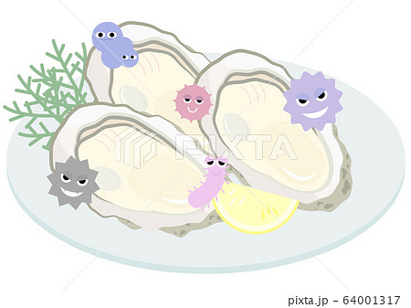 牡蠣の食中毒 64001317