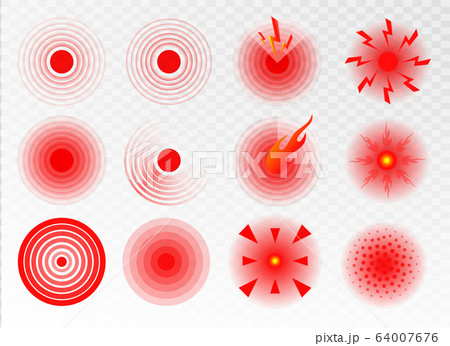 Pain Localization Mark Set Of Abstract Symbols のイラスト素材