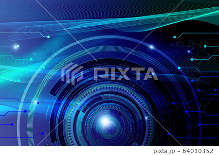 サイバーテクノロジーのデジタルバックグラウンドイメージ 64010352