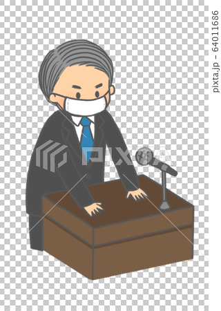 Parliamentarian wearing a mask Parliamentarian wearing a mask 64011686