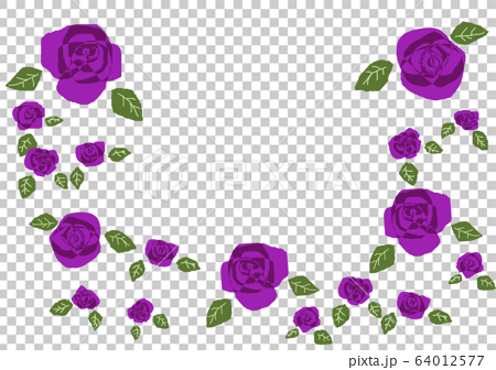 紫の薔薇のイラスト素材