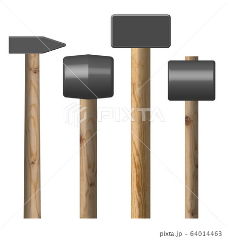 Set of different hammers, vector illustration. Set of different hammers, vector illustration. 64014463