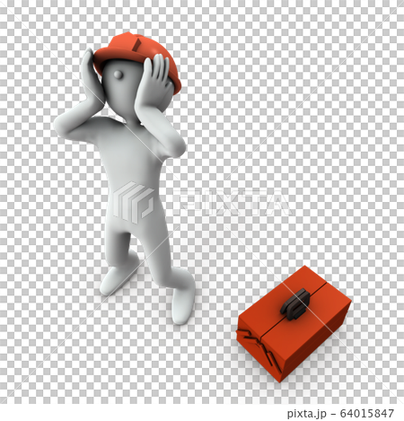 頭を抱えて心配するエンジニア 64015847